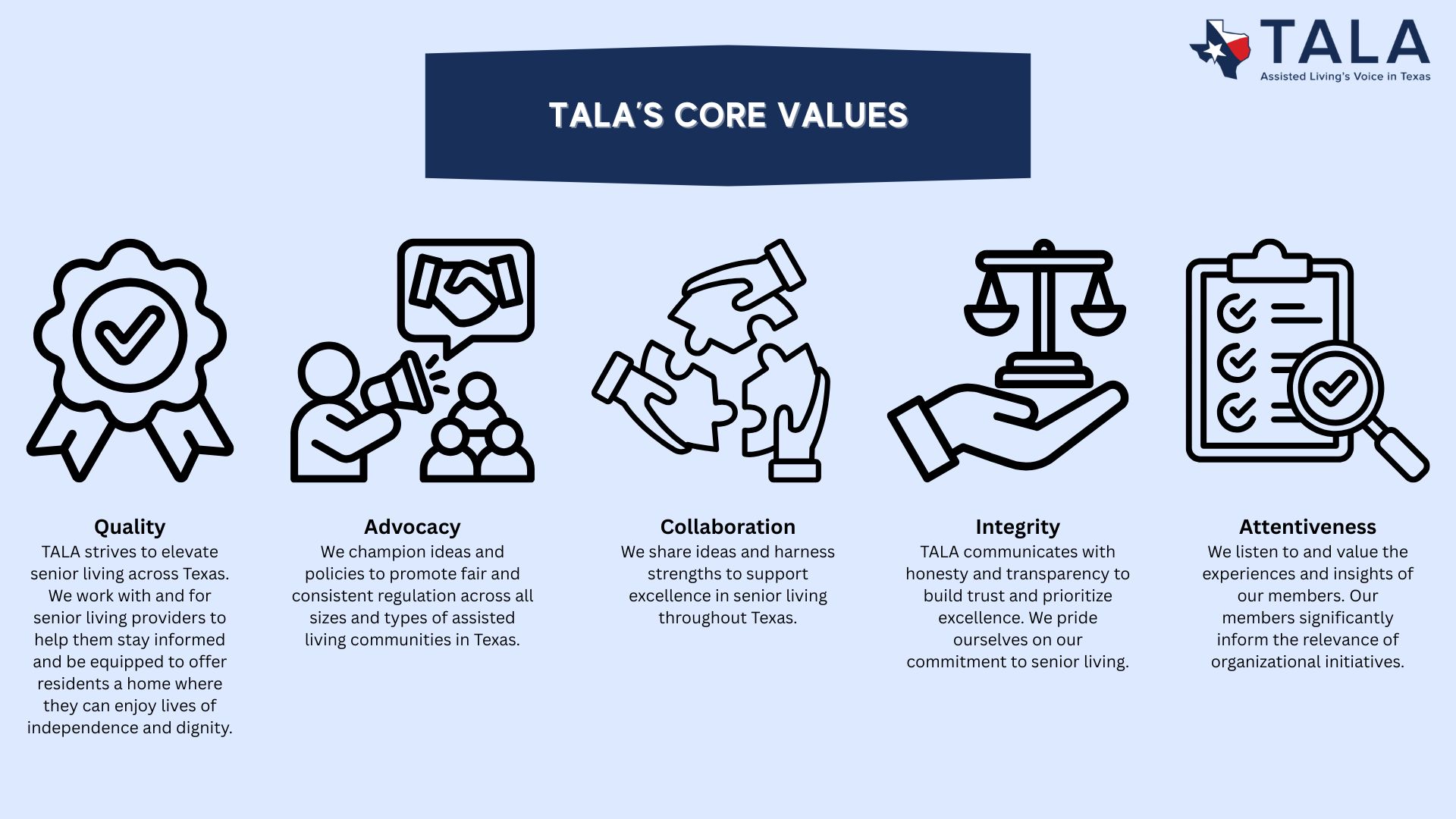 TALA's Core Values